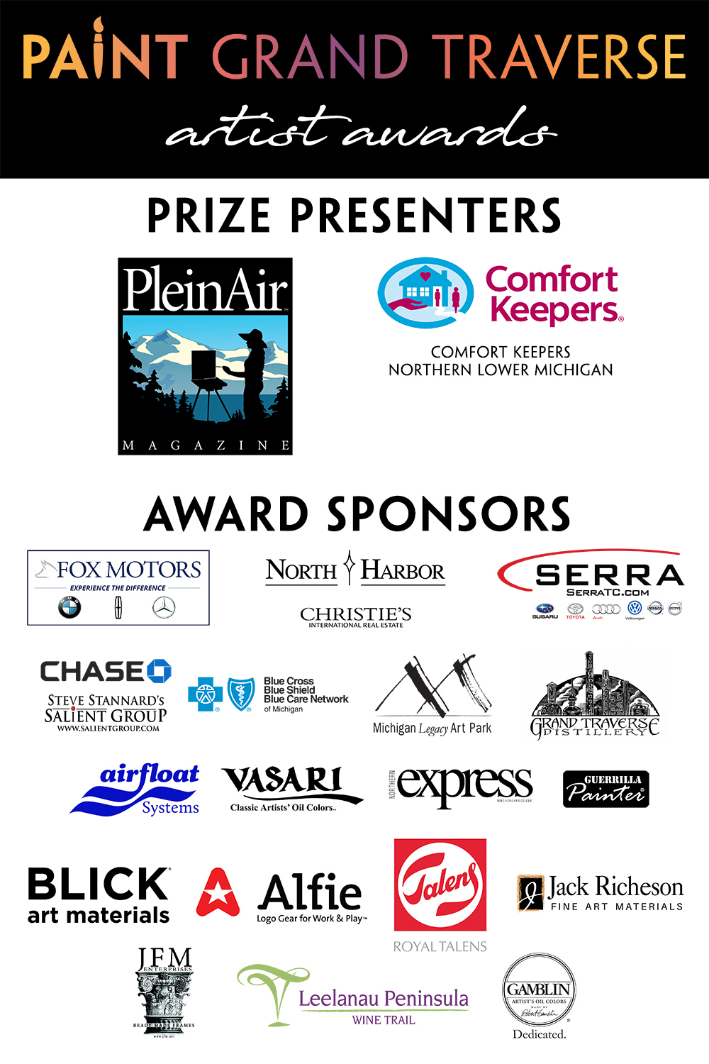 PGT 2019 Awards sponsors