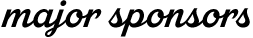 Major Sponsors