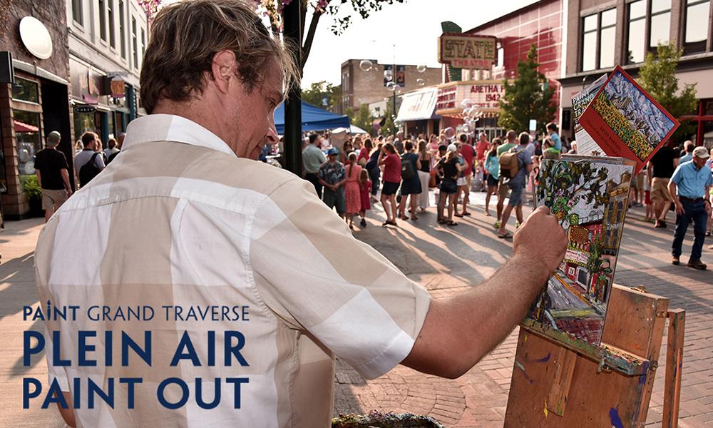 Artists Painting on Location Downtown Traverse City Paint Grand Traverse